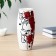 VAZ Rose on white with galography on painted glass, D = 7; H = 23 cm