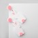 Acryl Earrings "Bunny", white-pink color in silver