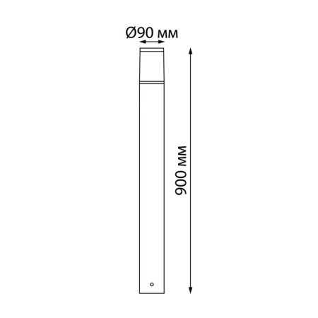 Landscape Lamp Novotech. VIDO, 15W, E27, 900x90x90 mm, dark gray color-1