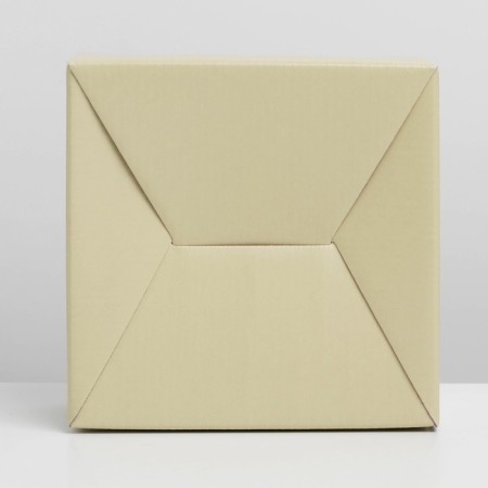 Gift folding box, packaging, "beige", 15 x 15 x 7 cm-5