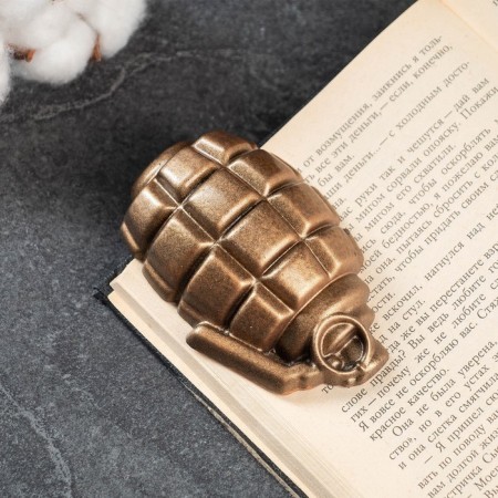 Press - papier "grenade lies" bronze, 9cm-1