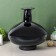Vase "Black gloss" bottle. Decor 28x30 cm