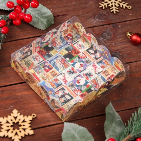 Bearbox, confectionery packaging, "New Year's posters", 12 x 12 x 3 cm, New Year-4