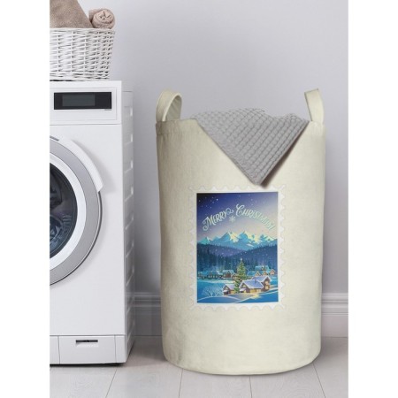 Basket for storing things "New Year's postcard", size 35x50 cm-5
