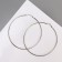 Earrings of the Ring "Classic" d = 10 cm, color silver