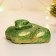 Figure "Snake" Green with gilding, 4x4x2cm