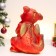 Piggy bank "Dragon Ushastik" 26x20cm, red with gold
