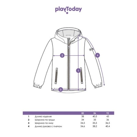 Ветровка для девочки PlayToday, рост 80 см-5