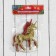 Christmas tree decoration "Unicorn Brill" (set 2 pcs) 7x11 cm, mix