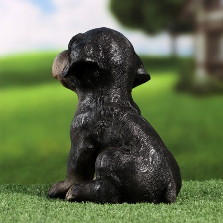 Garden figure "Rotweiler Puppy" 13x15x18cm-3