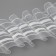Curtain tape fixed assembly, organza, 6 cm, 50 ± 1 m, transparent/white color