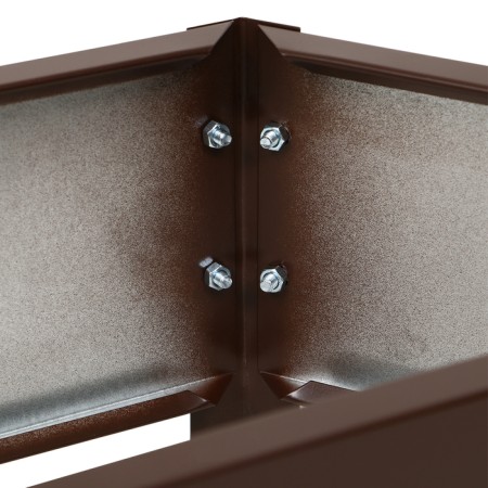 The flowerbed is galvanized "trapezoid", d = 60 cm, h = 15 cm, brown, Greengo-11