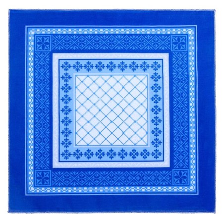 Men's handkerchiefs "Ethel" size 30x30 cm, (set 12 pcs,), blue color, MIX drawing-5