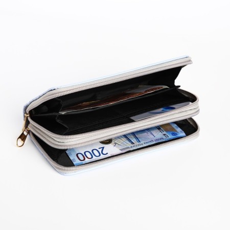Women's wallet on lightning, the color of the lilac-blue-3