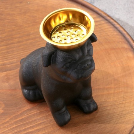 Standing for incense powder and cones "POPS", black, 13.3x7.3 cm-2
