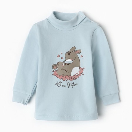 Baby turtleneck, blue color, height 92 cm
