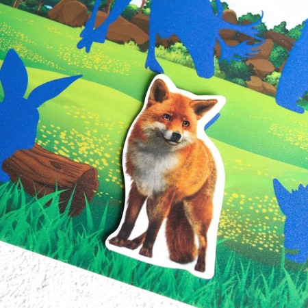 Velcro game “Study the world of forest animals”, Doman's technique-4