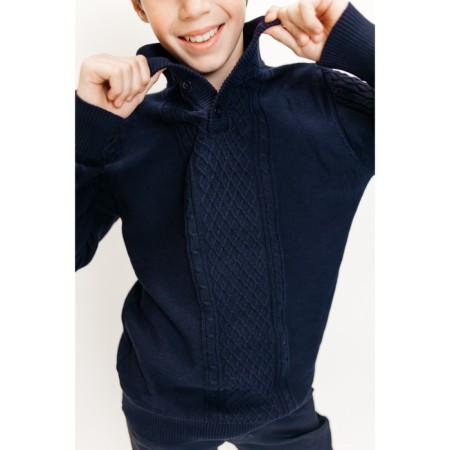 Jumper for boys, height 110-116 cm, dark blue color-3