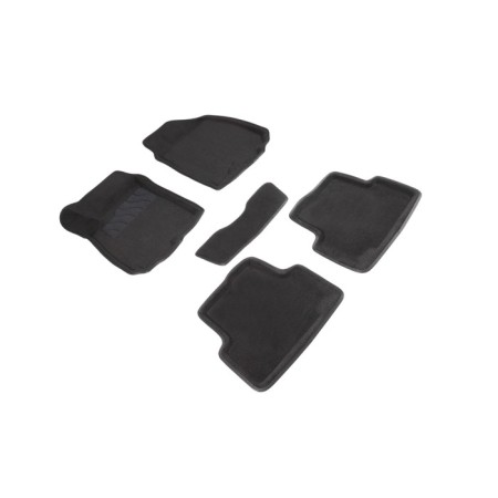 Pile rug for Chevrolet Aveo II, 2011-, black