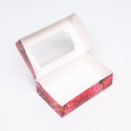 Folding box with a window for marshmallows "Georgins", 25 x 15 x 7 cm-5