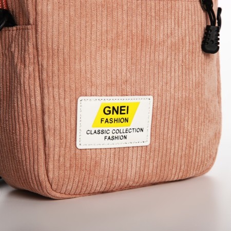 Youth bag with a zipper, pink color-3