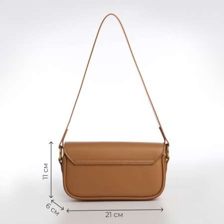 Female bag Textura, small size, color light brown-1