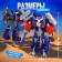Autobot robot, transforms, with weapons, blue color