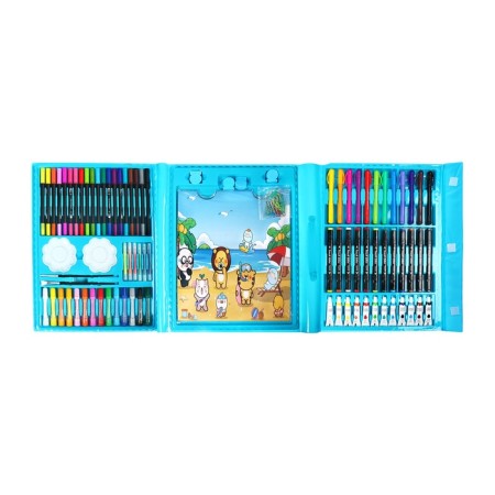 Set for drawing animals blue-17