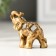 Polystone souvenir "Little Elephant with Mirror Mosaic and Rubin on the Popon" 3.8x3.5x1.8 cm 544919