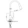 Accoona A9890T-3 kitchen mixer, single-leaf, flexible spout, 2 modes, gray
