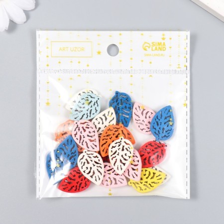 Decor for creativity wood "leaf" set 25 pcs 2.5x1.7 cm-2
