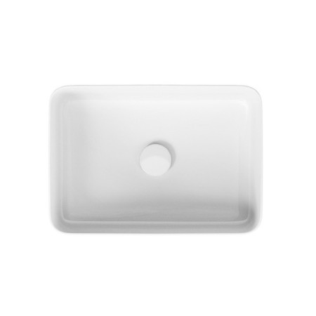 The built -in sink Cersanit Crea 50, on the countertop, with 1 hole for the mixer, white-1