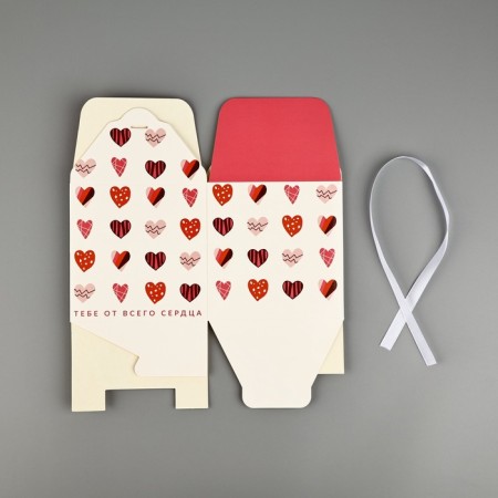 Gift folding box, packaging, “I love you”, 12 x 12 x 12 cm-7