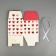 Gift folding box, packaging, “I love you”, 12 x 12 x 12 cm