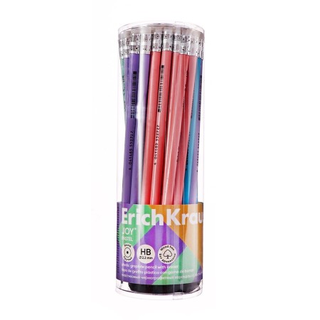 Chernographic pencil with Erichkrause "Pastel", HB, Grifel D = 2.2 mm, plastic, round in a tube, pastel mix-8