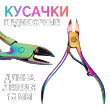 Pedication nippers, 10.5 cm, blade length - 15 mm, chameleon color