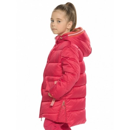 Coat for girls, height 98 cm, raspberry color-2