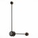 Wall lamp ST LUCE. SL6003.401.02. 2x4 W, LED, 4000K, 480 LM, 70x40 cm, black color