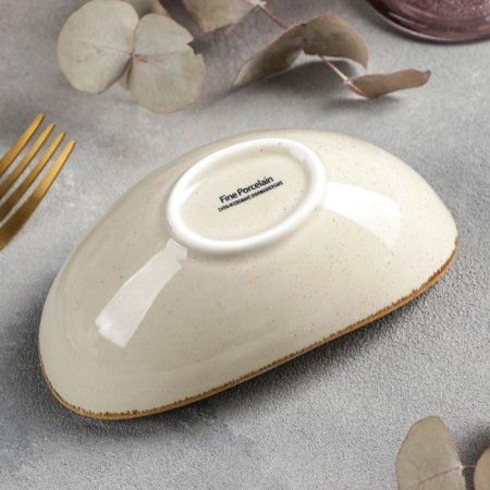 Ceramic sapphire salad, 14.5 × 8 × 6 cm, beige color-2