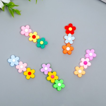 Decor for creativity rubber "Little forget -me -nots" set of 15 pcs mix 1.4x1.5 cm