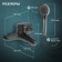 Bath mixer Zein Z3839, single -leaf, shower set, watering can 5 modes, graphite