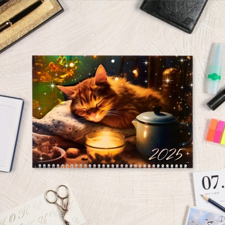 Calendar quarterly trio premium "cat" 2025, 30 x 69 cm-1