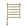 Domoterm electric heated towel rail "Laura" P6, 500x600 mm, left, bronze