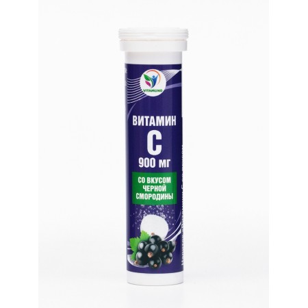 Vitamin C drink with the taste of black currant vitamuno, 10 sparkling tablets-1