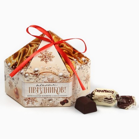 Sweets in a box-room box with a bow "Warm holidays", 200 g