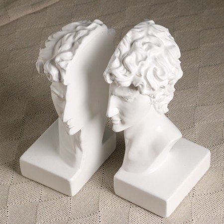 Holder-stand for the books "Bust of David" set 2pcs, 25cm, white-5