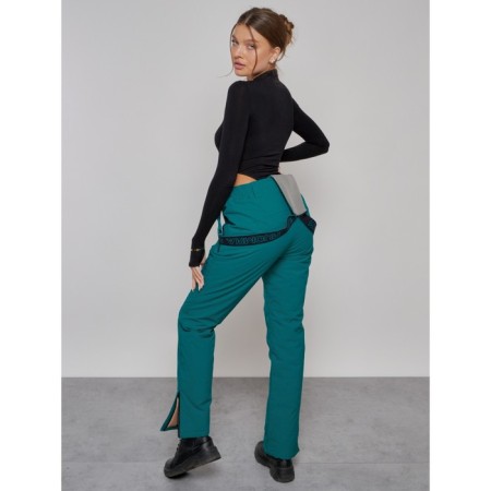 Semi -combinezone ski insulated female winter, size 50, green color-12