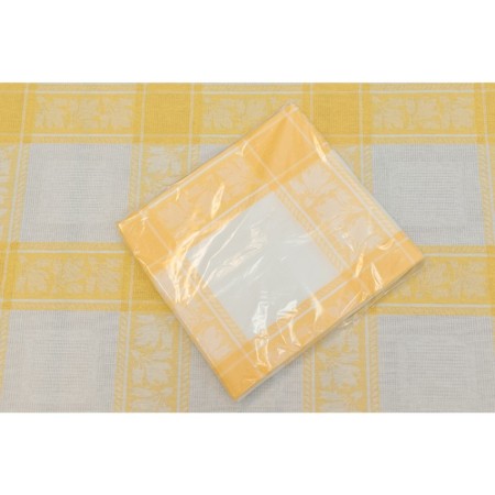 Tablecloth, size 160 x 180 cm, yellow color, jacquard-1