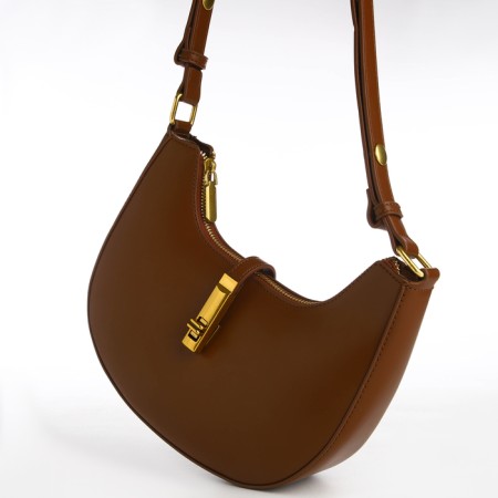 Female bag Textura, small size, brown color-3