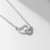 Piece "hearts" fastened, white color in silver